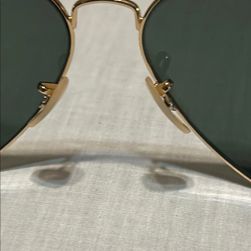 NWOT. Ray-Ban Gold Frame Sunglasses with Dark Lenses - Picture 8 of 8